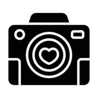 Simple Camera glyph icon. The icon can be used for websites, print templates, presentation templates, illustrations, etc vector