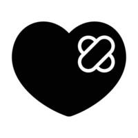 Simple Healed glyph icon. The icon can be used for websites, print templates, presentation templates, illustrations, etc vector