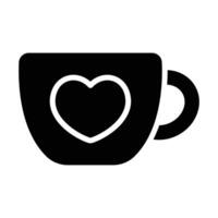 Simple Mug glyph icon. The icon can be used for websites, print templates, presentation templates, illustrations, etc vector