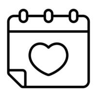 Simple Valentine Day outline icon. The icon can be used for websites, print templates, presentation templates, illustrations, etc vector