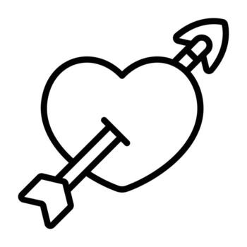 Simple Cupid outline icon. The icon can be used for websites, print templates, presentation templates, illustrations, etc vector