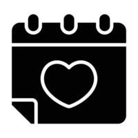 Simple Valentine Day glyph icon. The icon can be used for websites, print templates, presentation templates, illustrations, etc vector