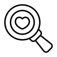 Simple Search outline icon. The icon can be used for websites, print templates, presentation templates, illustrations, etc vector