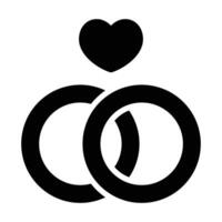 Simple Ring glyph icon. The icon can be used for websites, print templates, presentation templates, illustrations, etc vector