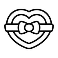 Simple Chocolate Box outline icon. The icon can be used for websites, print templates, presentation templates, illustrations, etc vector