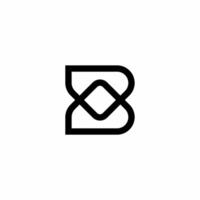 Monogram logo with initials AB. Modern, unique and elegant style logo. vector