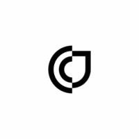 Monogram logo with initials CJ, with modern, unique, and elegant style. Suitable for use in the fields of technology business, business and consulting, accounting and finance, and others. vector