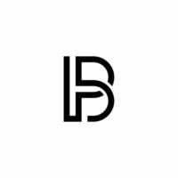Monogram logo with initials BP. Modern, unique and sophisticated logo. This logo is suitable for use in the technology field vector