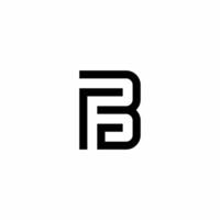 Monogram logo with initials BF. Modern, unique and sophisticated logo. This logo is suitable for use in the technology business sector. vector