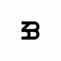 Monogram logo with initials 3B. Modern, unique and sophisticated logo. This logo is suitable for use in the technology field vector