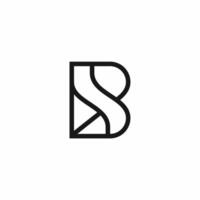 Monogram logo with initials BS. Simple, luxurious, and elegant logo. vector