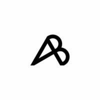 Monogram logo with initials AB. Simple, luxurious, and elegant logo. This logo is suitable for use in the beauty and fashion, apparel, jewelry, cosmetics, etc. business fields. vector