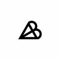 Monogram logo with initials AB. Simple, luxurious, and elegant logo. vector
