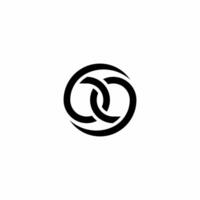 Unique infinity logo with the number 69. vector
