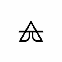 Monogram logo with initials AT. Modern, unique and sophisticated logo. vector