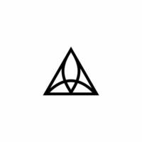 Modern, minimalist and elegant leaf symbol in the shape of the letter A. vector