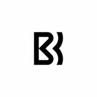 Monogram logo with initials BK. Modern, unique and sophisticated logo. vector
