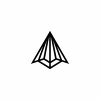 Letter A logo with paper airplane shape. Suitable for use in technology business, travel and tour, etc. vector