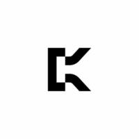 Monogram logo with initials CK, with modern, unique, and elegant style. Suitable for use in the fields of technology business, business and consulting, accounting and finance, and others. vector