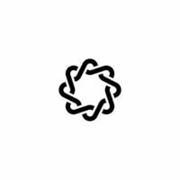 Logo with a modern and elegant style in the form of a circular chain vector