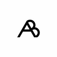 Monogram logo with initials AB. Modern, unique and elegant style logo. This logo is suitable for use in business and consulting, accounting and finance and others. vector