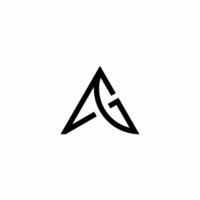 Monogram logo with initials AG. Simple, luxurious, and elegant logo. This logo is suitable for use in the beauty and fashion, apparel, jewelry, cosmetics, etc. business fields. vector