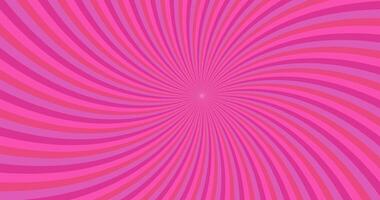 Psychedelic geometrical pink spiral vortex pattern background - loopable animation video