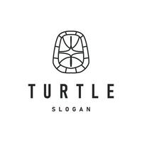 design of ocean animals with the concept of a turtle logo, a black silhouette of a minimalist turtle for a symbol or template for a business or product brand illustration vector