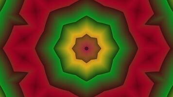 Psychedelic hypnotic digital kaleidoscopic motion background. Abstract colorful fractal animation. video