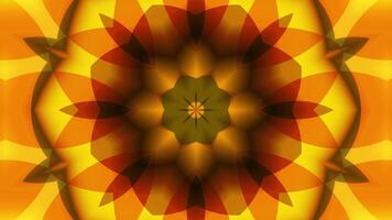 Psychedelic hypnotic digital kaleidoscopic motion background. Abstract colorful fractal Animation. shiny color flower. video