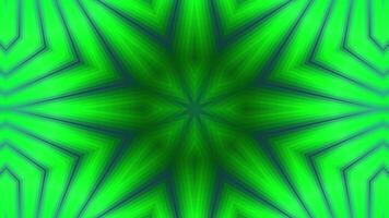 Psychedelic hypnotic digital kaleidoscopic motion background. Abstract green fractal Animation. soft green motion. video