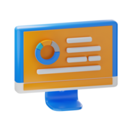 a computer monitor with a bar graph on it png