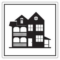 Silhouette of an Elegant Two-Story House with Balcony and Windows vector