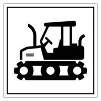 Black and White Bulldozer Icon vector
