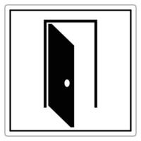 Open Door Icon on Simple Background vector