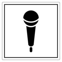 Simple Black Icon of a Microphone on a White Background for Music Design vector