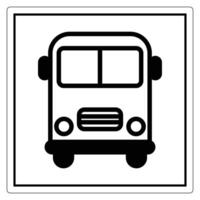Simple Icon of a Bus vector