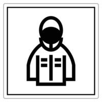Symbol Simple Icon of Person in Protective Suit Design vector