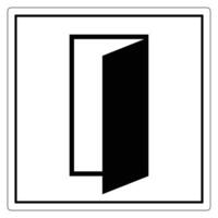 Open Door Symbol in Simple Graphic Design Style for Various Uses vector