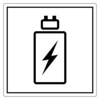 Symbol Simple Battery Icon with Lightning Bolt Design vector