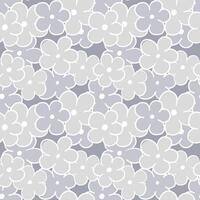 monochrome gradient hand drawn flowers seamless pattern with vector