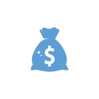 Money bag flat design vector