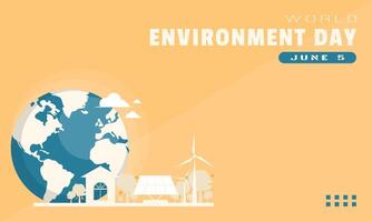 World Environment Day Template. Concern for the environment. Copy Space vector