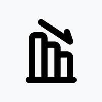 Loss Icon. Business Icon. Perfect for website mobile app presentation and any other projects. Icon design flat style vector