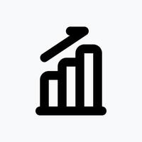 Growth Icon. Business Icon. Perfect for website mobile app presentation and any other projects. Icon design flat style vector