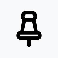 Pin Icon. Business Icon. Perfect for website mobile app presentation and any other projects. Icon design flat style vector