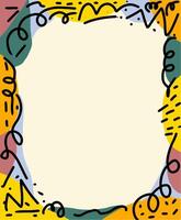 Abstract and colorful artistic frame vector