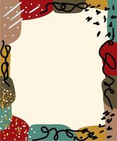 Abstract Frame with Colorful Shapes and Decorative Elements vector