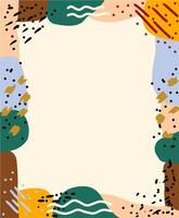 Abstract Frame with Colorful Shapes and Decorative Elements illustration vector