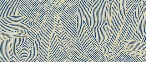 Crafted hand drawn brush line abstract dynamic wave and water pattern, Japanese, ethnic wood carving, weaving texture surface background, minimal graphic for textile, carpet, decoration vector